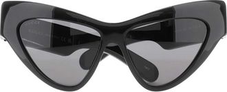 Gucci Womens Cat-Eye Acetate Sunglasses Black
