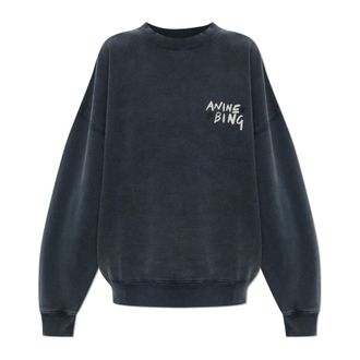 Anine Bing Sweatshirts, female, Gray, Size: XS Sweatshirt with logo