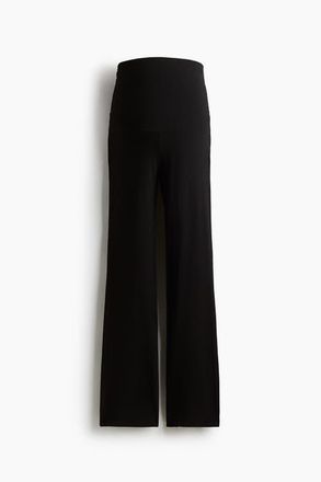 H&M Mama Before & After Flared Trousers in Black at Nordstrom, Size Xx-Large