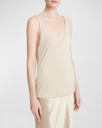 Vince Relaxed V-Neck Tank Top