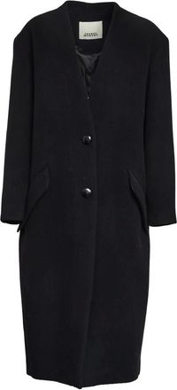 Isabel Marant Dames, Mantels, Zwart, Maat: M Wol