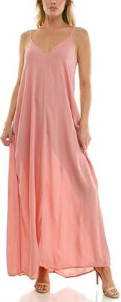 Socialite Sleeveless Gauze Maxi Dress in Pink Rosette at Nordstrom Rack, Size X-Small