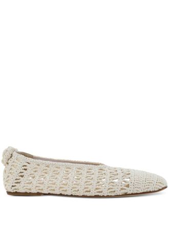 Magda Butrym crochet ballerina shoes - Neutrals