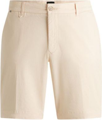 BOSS Slim-fit shorts in stretch-cotton twill
