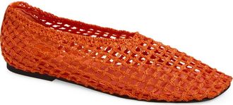 Proenza Schouler Slant Crochet Flat in Flame at Nordstrom, Size 38.5