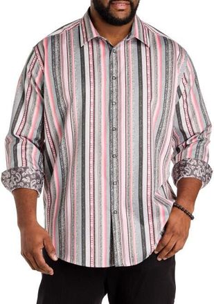 Robert Graham Big & Tall Bramshaw Sport Shirt in Pink at Nordstrom, Size Xx-Large