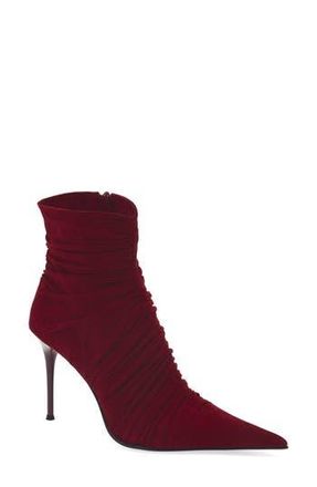 Jeffrey Campbell Lets Go Pointed Toe Bootie in Wine Suede at Nordstrom Rack, Size 10