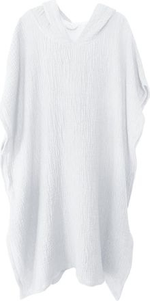Anaya with Love Crinkled Cotton Cuddle Hooded Poncho in Bright White at Nordstrom