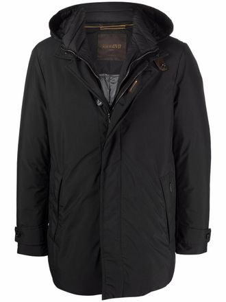 Moorer Raffaello-STP padded coat - men - Feather Down/Polyamide/Polyamide/Polyester - 56 - Black