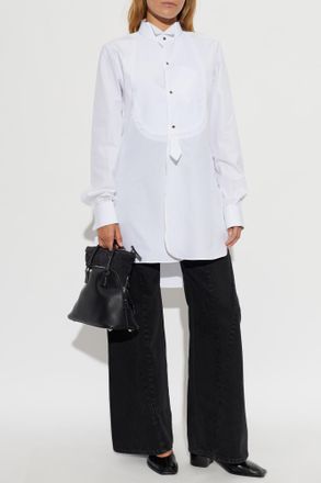 Maison Margiela Shirt With Slits, Womens, White