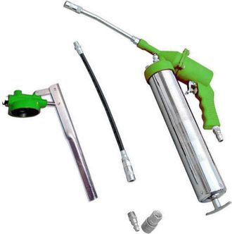 Trade Shop Trade Shop - Ingrassatore Pneumatico Auto Ad Aria E Pistola Pompa Manuale Con Tubi Kit 6 Pz