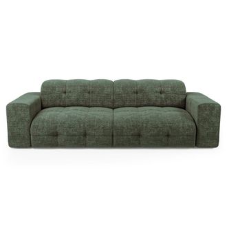 Sia Home Sof&aacute; cama 4 plazas terciopelo gofrado verde esmeralda