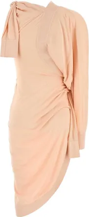 Ferragamo Womens Pink Cotton Blend Dress Ballet Exterior: Silk Nylon Abiti