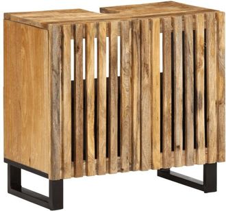 vidaXL Armario De Lavabo Para Ba&ntilde;o Madera Maciza De Mango 62x34x58 Cm Vidaxl