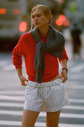 Pilcro The Alani Cashmere Mock-Neck Sweater by Pilcro