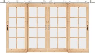 vidaXL Kit De Herrajes Para Puerta Corredera 200 Cm Acero Plateado Vidaxl