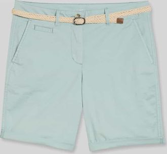 Tom Tailor Chinoshorts mit G&uuml;rtel in Mint, Gr&ouml;&szlig;e 38
