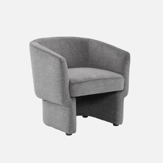 Sweeek Sill&oacute;n De Tela Con Respaldo Y Base Redondeada
