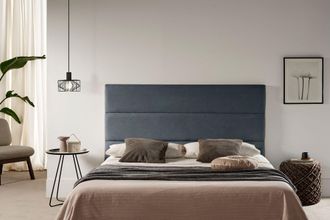 Moonia Cabecero Tapizado Genova Acualine 220x120x8 Cm - Moonia