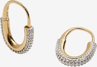 Otiumberg Creolen aus goldenem Silber Roscida Pavé Oval