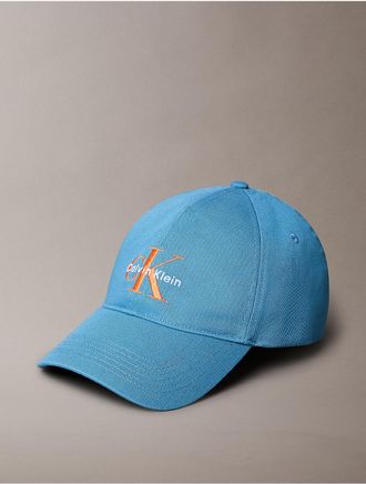 Calvin Klein Mens Embroidered Monologo Baseball Cap - Blue