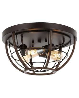 Jonathan Y Designs Jonathan Y Lyla 15In 3-Light Rustic Farmhouse Iron Led Flush Mount
