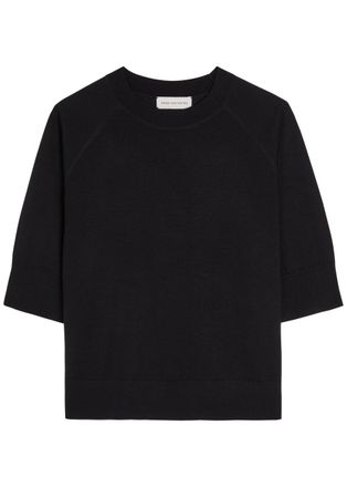 Dries Van Noten Tuan Merino Wool top - Black - S (UK8-10 / S)