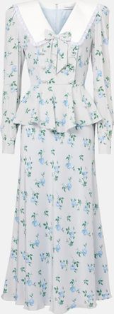 Alessandra Rich Abito lungo in raso di seta