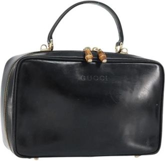 Gucci Pre-owned Handbags, female, Black, Size: ONE SIZE Pre-owned Coated Canvas Handbag