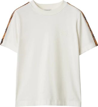 Burberry T-shirt con bordo a quadri - Toni neutri