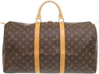 Louis Vuitton Pre-owned Monogram Boston Tas - Heren - Vintage Weekendtas - Bruin - ONE Size - Leer - Vintage