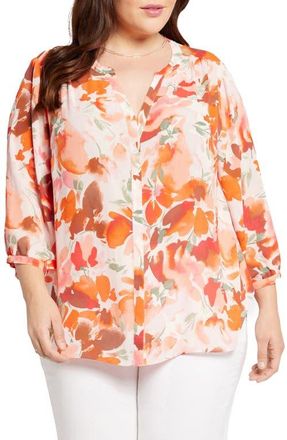 NYDJ Semisheer Pintuck Blouse in Utopia at Nordstrom, Size 1X