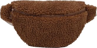 Generic Womens Plush Bags Furry Fanny Pack Zipper Closure Fuzzy Crossbody Bag Multifunctional Foldable Lightweight Girls Versatile(Dark Brown)
