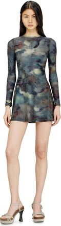 Diesel Printed mini dress with crystal details - Dresses - Woman - Multicolor