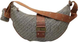 Dior Pre-owned Shoulder Bags, female, Brown, Size: ONE SIZE Pre-owned Canvas Shoulder Bag