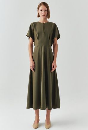 Exquise Elodie Midi Dress in Khaki at Nordstrom, Size X-Small