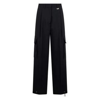 Moorer Wide Trousers, female, Blue, Size: 2XS Arabis Cargo Trousers