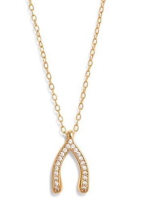 Kate Spade New York dream big pendant necklace in Clear/Gold at Nordstrom Rack