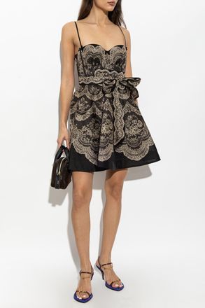 Zimmermann Short Dress With Pockets, Womens, Black