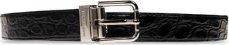 Dolce & Gabbana Leren Riem - Heren - Riemen - Zwart - 100 CM - Leer - Accessoires