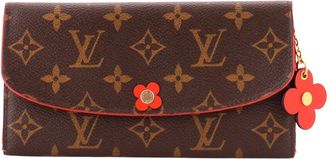 Louis Vuitton Brown Limited Edition Blooming Flowers Monogram Canvas Emilie Wallet (Authentic Pre-Loved)