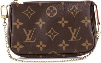Louis Vuitton Pochette Accessoires Monogram Canvas Mini clutch bag - Bruin