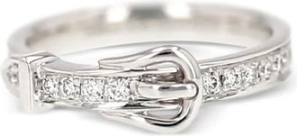 Herm&egrave;s Anello in oro bianco con diamanti anni 2020 - Argento