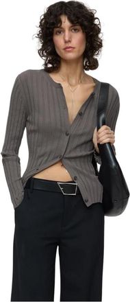 Closed Chaqueta - Dames - Vesten - Grijs - L - Katoen - Truien & Vesten