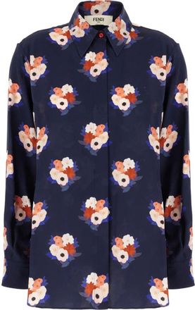 Fendi Shirts, female, Blue, Size: S Shirt