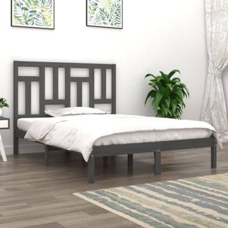 vidaXL Giroletto Grigio in Legno Massello di Pino 200x200 cm - Vidaxl