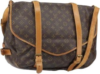 Louis Vuitton Pre-owned Cross Body Bags, female, Brown, Size: ONE SIZE Pre-owned Canvas Cross Body Bag