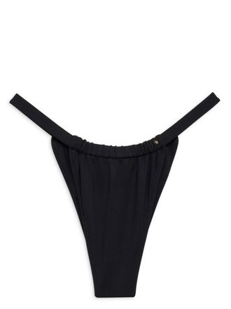 Anine Bing Milani ruched bikini bottoms - Black