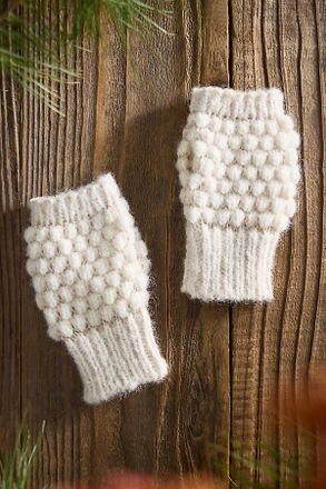 Terrain Textured Knit Fingerless Gloves