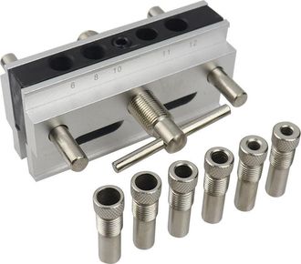 OEM Plantilla De Perforaci&oacute;n Autocentrante Para Espigas, Medidas M&eacute;tricas, Herramienta De Posicionamiento Para Madera Gruesa 105408